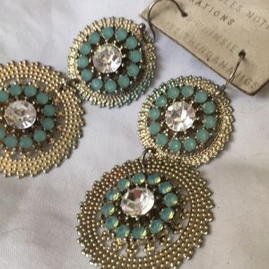 ANTHROPOLOGIE Indian-influenced drop earrings